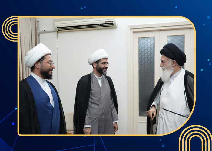 دیدار مسئولین آکادمی امام صادق علیه السلام با حضرت آیت الله علوی بروجردی دام ظله