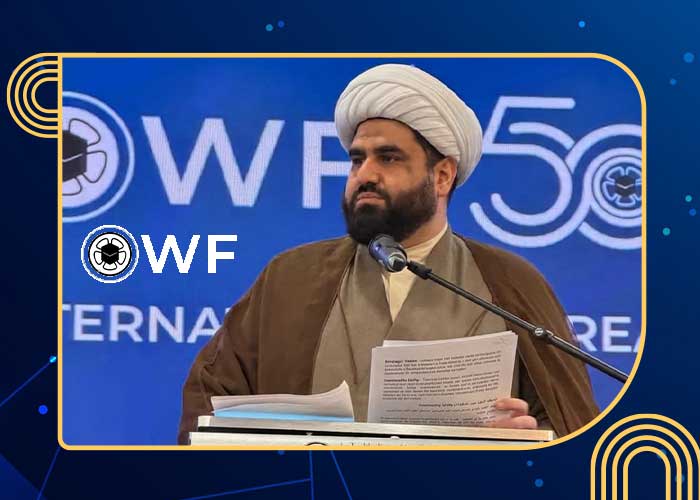 حضور مدیرعامل آکادمی امام صادق علیه السلام در همایش ۵۰ سالگی فدراسیون جهانی شیعیان خوجه لندن