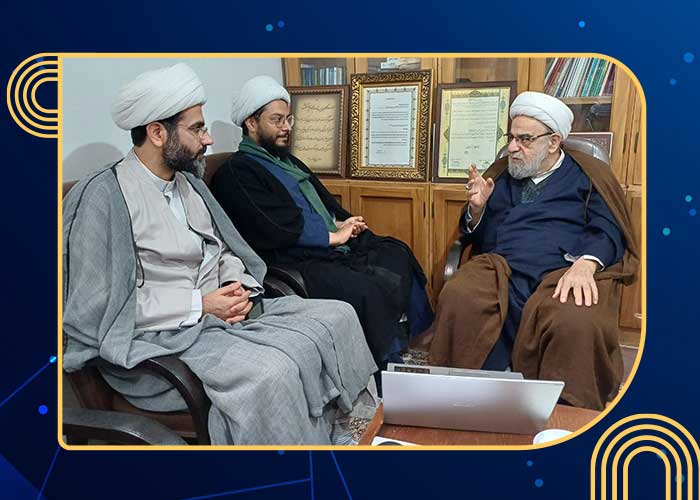 دیدار مسئولان آکادمی امام صادق علیه‌السلام با استاد نجم‌الدین طبسی