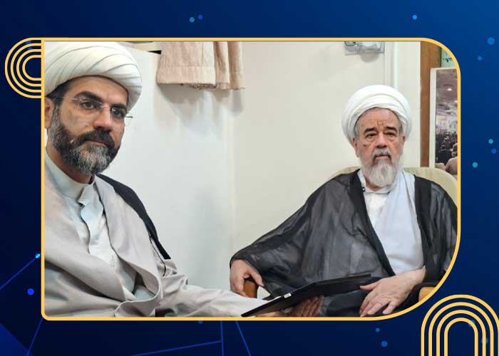 دیدار مسئولان آکادمی امام صادق علیه‌السلام با شیخ حسن صافی گلپایگانی